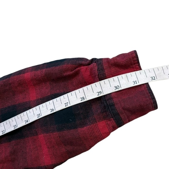 Redhead Shirt Jacket Shacket Men’s M Fleece Lined Red Buffalo Print Flannel Coat - Picture 13 of 15